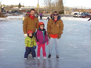 Family at the Pinedale Skating Rink