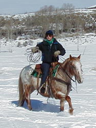 Cris Paravicini during the Green River Winter Carnival. Photo by Pinedale Online.